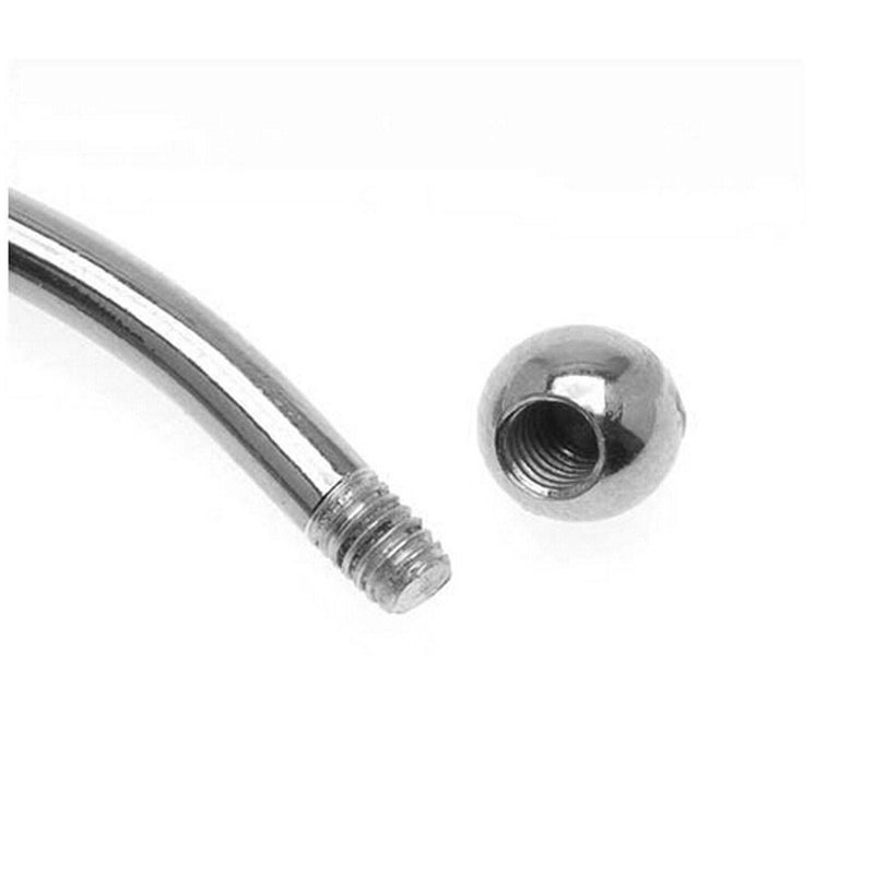 RUBYCA 10pcs Silver Tone Bangle Bracelet Screw End Ball Cuff Charm Beads DIY Jewelry Making - Image 2